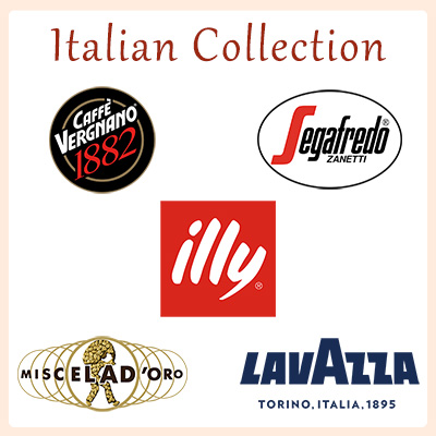 Italian Collection Caffe Vergnano Segafredo Illy Miscela D'oro Lavazza